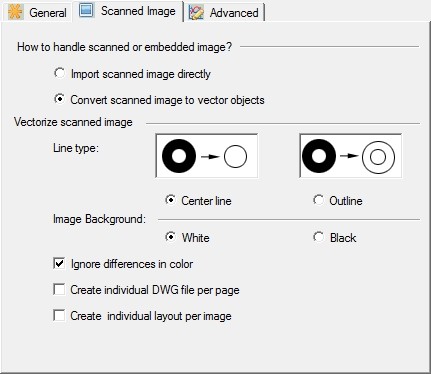 Raster2Vector-settings